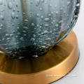 Green Glass Table Lamp Bubble ash Blue glass lamp Base Table lamp Supplier